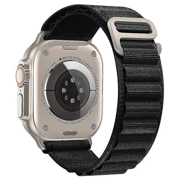 Alpine Loop Nylon Armband för Apple Watch Series 8/SE/7/6/3/5 42mm 44mm 45mm 49mm Starlight