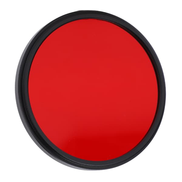 Kameraobjektivfilter med gevind, fuld rød farve, optisk glas til Nikon kameraobjektiv 62 mm