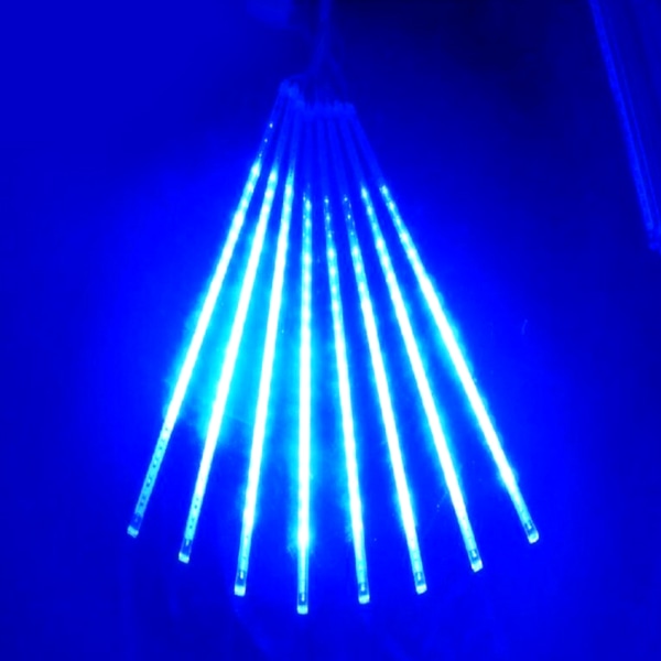 Led Meteor String Lights Vedenpitävät Ultra Kirkkaat Romanttiset jääpuikkovalot Juhliin Häät Tree Kotipatio Ulkona Sisustus Sininen