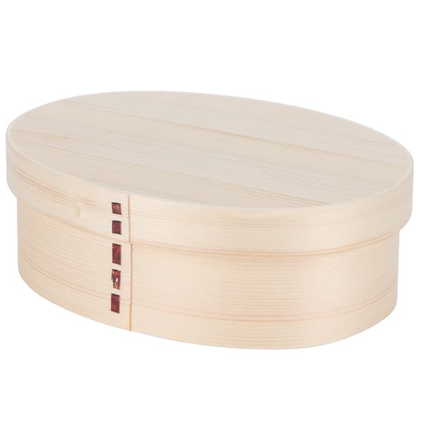 17.5x13.5cm Madkasse Træ Bento Box Bærbar Madbeholder til Studerende Arbejder Træfarve