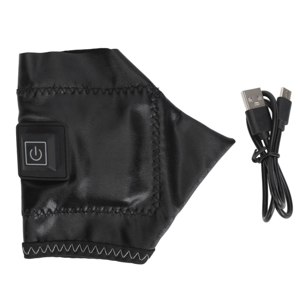 Halvfingrar Värmehandskar 3 nivåer Temp Sladdlös Uppladdningsbar USB Uppvärmda Halvhandskar L Storlek Högerhand