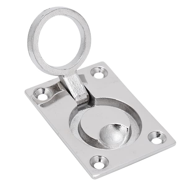 Holdbar Rustfritt Stål Marine Båtdekk Løfte Ring Dørknapp Håndtak Trekk Ring Spenne (64*44)