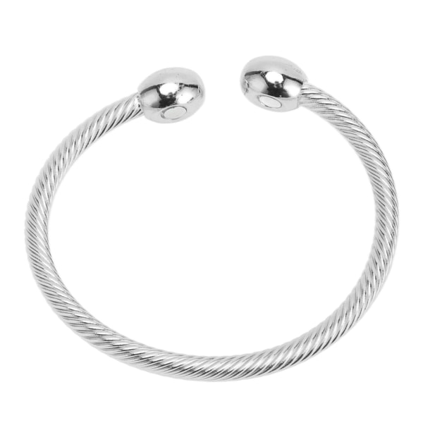 Kvinde Magnetisk Healing Armbånd Krops Slankende Træthed Linderung Reducer Smerter Twill Gravering Magnet Armbånd Sølv