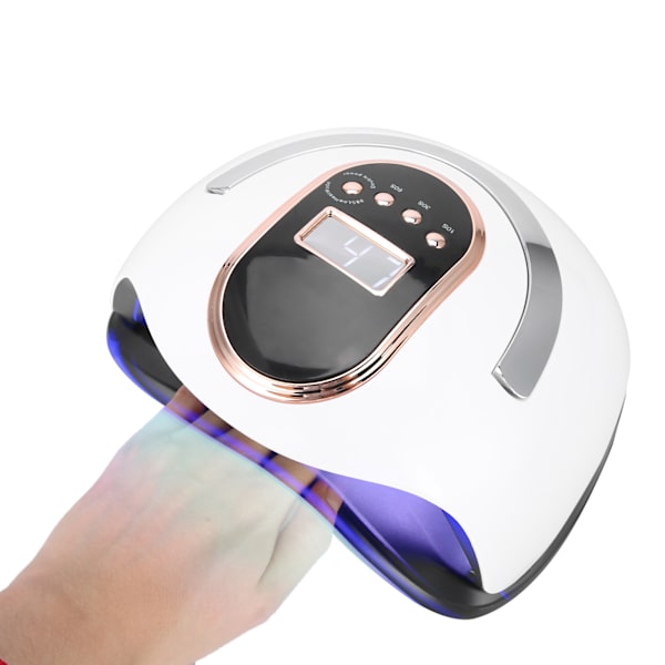 168W LED UV Nail Tørker Lampe Bærbar Timing Gel Polish Nail Curing Machine 100-240VEU Plugg