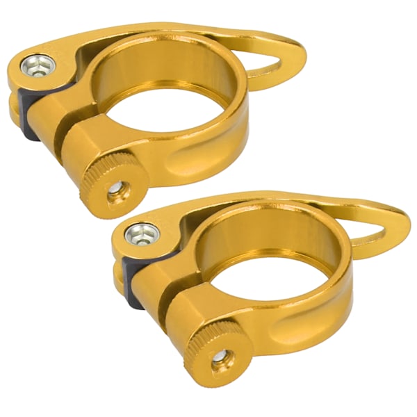 2 st/set 31,8 mm cykelsadelstolpe klämma snabbkoppling klämma för 27,2 mm cykelsadelstolpe guld