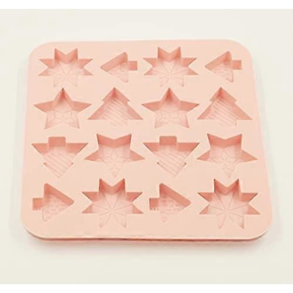 Julechokoladeforme Silikone Fondant Forme Juletræ Snefnug Stjerneforme Isterningbakke