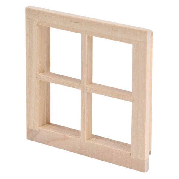 1:12 Dockhusfönster Miniatyr Trä Omålad Simulerad Fönster Dekoration Tillbehör