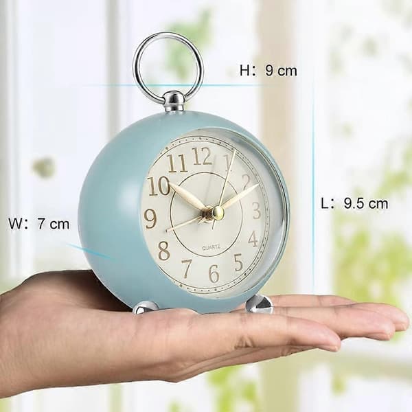 Silent Bedside Clocks Battery Operated Non-Ticking Desk Clock Analog Alarm Clock Bedroom