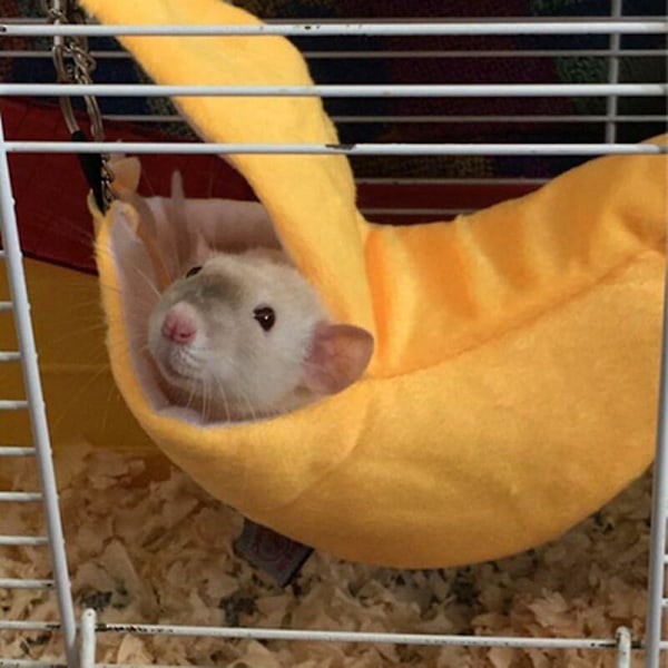 Vinter Varm Plys Hængekøje Gynge Hængende Seng Rede Kæledyrshus Syrisk Hamster Gerbil Rotte Mus Chinchillaer Egern