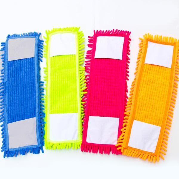 4x erstatningsbetræk til gulvmoppe - Mikrofiber Chenille moppebetræk til grundig rengøring af din stue