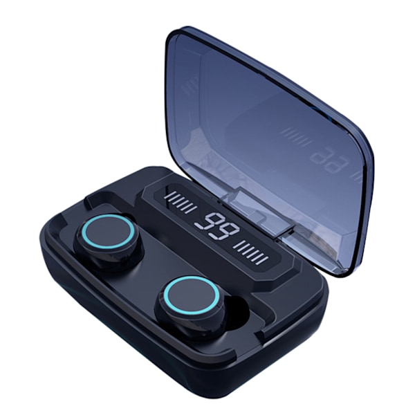 Bluetooth 5.0 TWS HiFi trådlösa in-ear-stereohörlurar med touch-kontroll digital display laddningsbox
