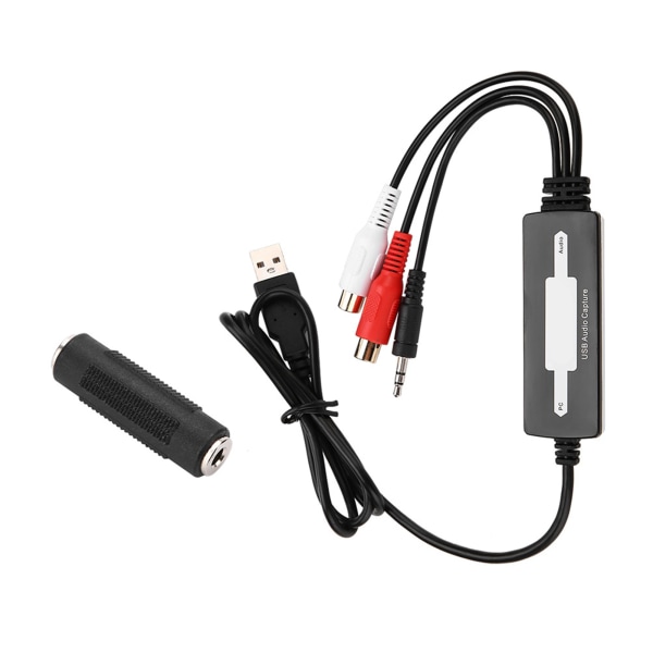 USB Audio Capture Recorder Card Konverterar skivspelares kassetter till MP3/WAV