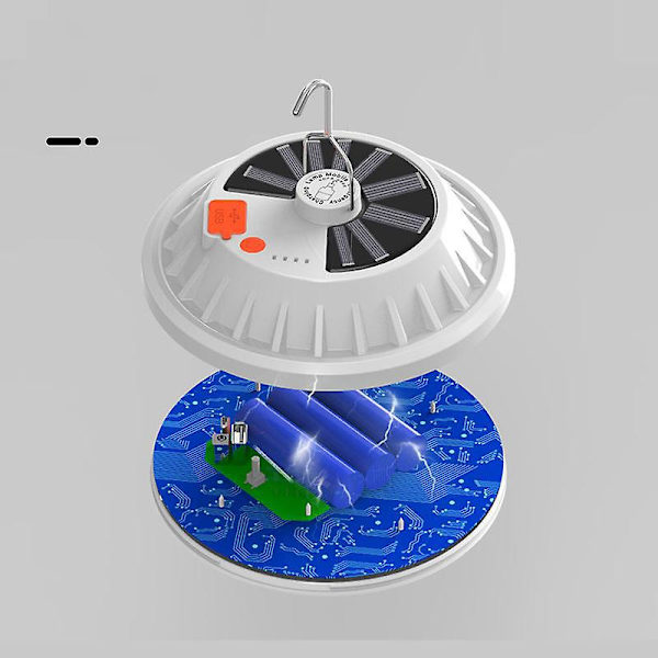 Solcellscampinglampa med fjärrkontroll - Vattentät tältlampa för utomhusaktiviteter