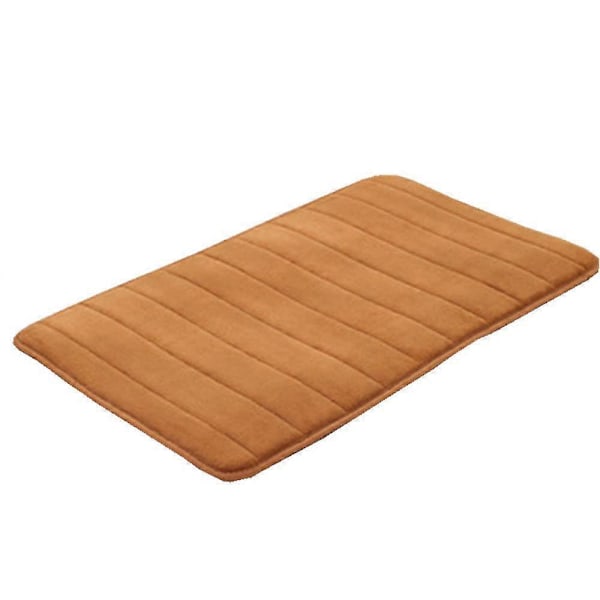 Badrumsmatta Halkfri Badmatta Absorberande Badmatta Minnesskum Badrumsmatta Golvmattor (40x60 Cm, Khaki)