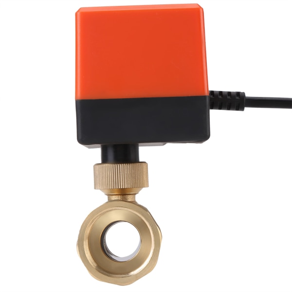 AC 220V messing elektrisk motoriseret kugleventil 2-vejs 3-leder 1,6Mpa gevind DN25