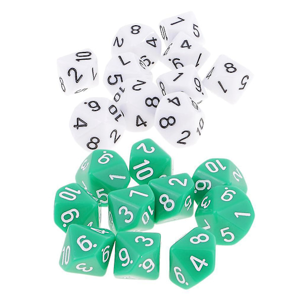 20 kpl 10-sivuista noppaa D10 monisivuista noppaa Dungeons and Dragons -peleihin