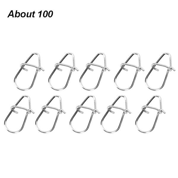 Kalebasstyp Krok Svängbara massiva ringar Säkerhetsspänne Fast Clip Lock Clip Connector fiskeverktyg5x9mm/0,2x0,4in