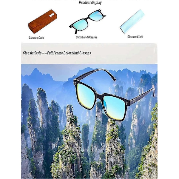 Färblindhetsglasögon för män, röd-grön färgblindhet, för både utomhus- och inomhusbruk Kbj Rvk ZD JU