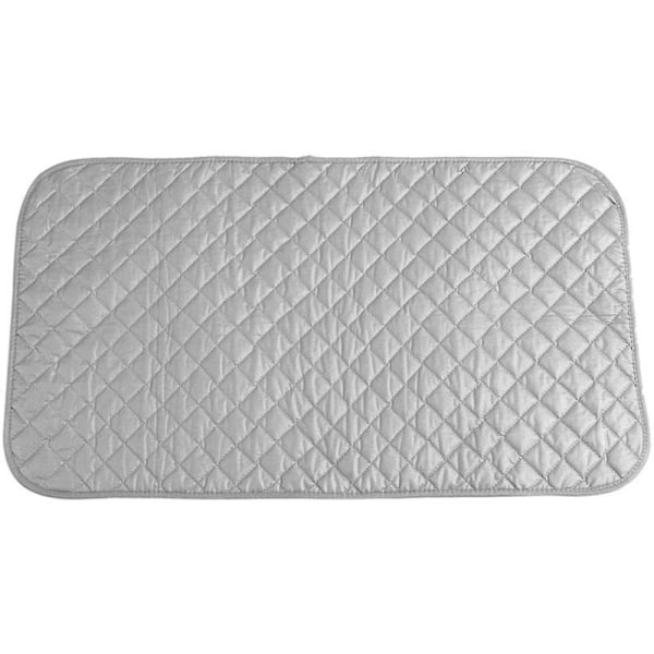 48 x 85 cm Strykbräda Strykfilt Matta, Grå Quiltad Tvättmatta, Värmebeständig Pad för Tvättmaskin Torktumlare, Portabelt Alternativ till Strykbräda, 1 st