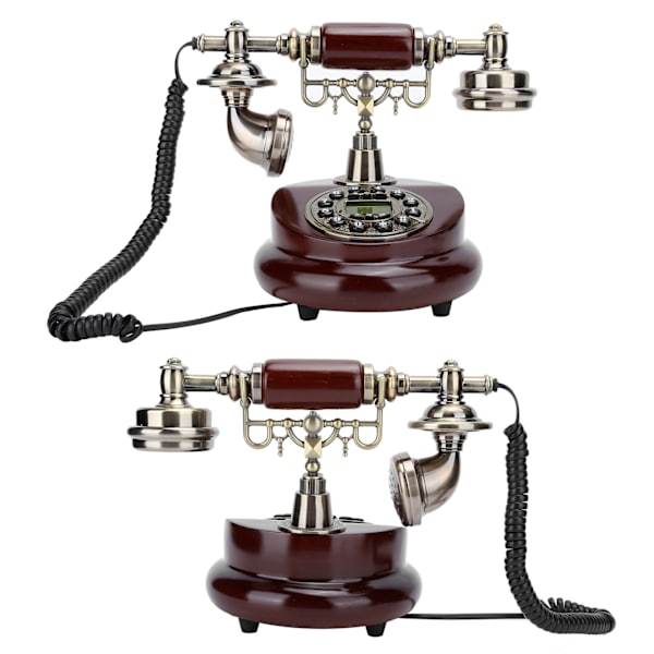 Retro stil resin telefon roterende skive håndsett skrivebords fasttelefon for hjemmekontor hotell