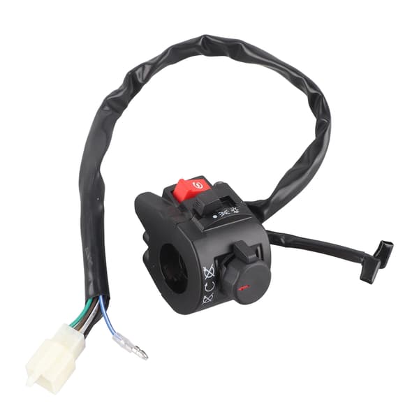 1 par Universal 7/8 tommer Motorcykel Styr Horn Blinklys Lys Start Kontrolkontakt Sort