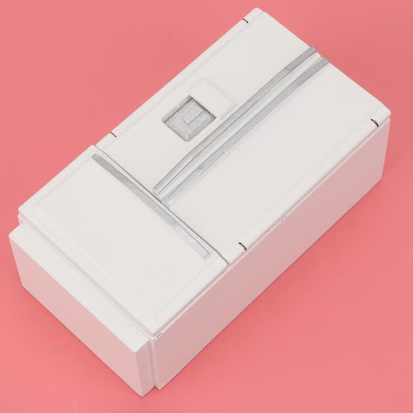 1:12 Mini Træ Køleskab Model Møbeltilbehør til Dukkehus (Hvid)