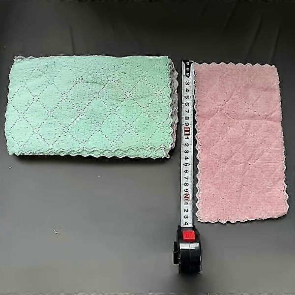 10 stk. køkkenklude, bløde genanvendelige viskestykker, superabsorberende rengøringsklude til husholdningen, tilfældig farve, 14 * 24 cm