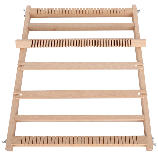 Vävramssats Bokträ Barnens DIY-leksaksstickmaskin Handgjord gobelängvävare