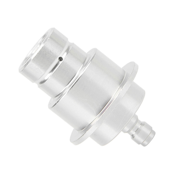 CO2-adapter i aluminiumlegering, 0,3 tommer, hurtig afbrydelse, slidstærk, høj hårdhed, sodavandsautomat-stik, sølv