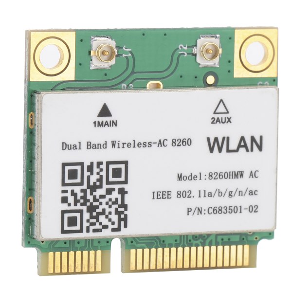 Trådløst nettverkskort Gigabit DualBand 2.4G/5G Bluetooth4.1 Mini PCIE 802.11ac 867Mbps 8260HMW