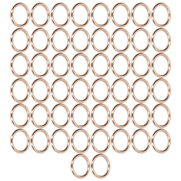 50 stk. metalringe 20x3mm jern elektroplettet robust holdbar bred anvendelse udsøgte o-ringe guld