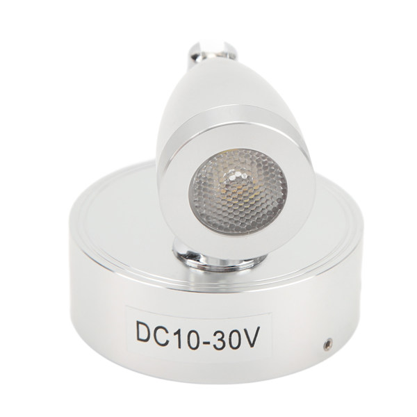 RV-læselampe LED-indendørs sengelampe båd yacht 3 justerbar lysfarve touch-lampe DC10 til 30V sølv