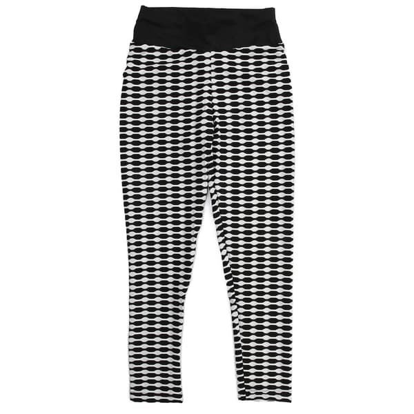 Yogabukser Balde Løftende Elastiske Højtaljede Dame Leggings Sort og Hvid til TræningM