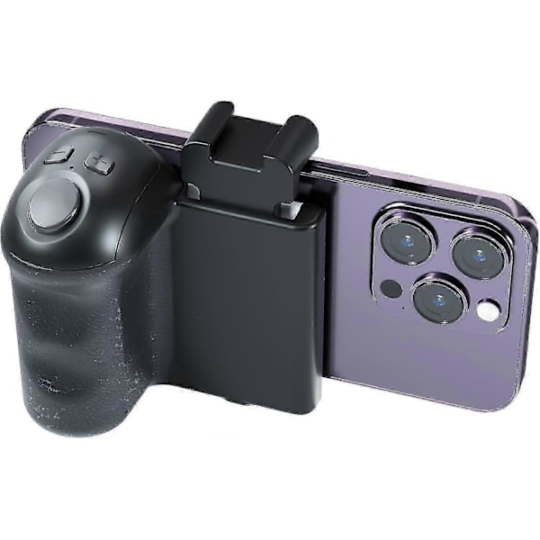 Telefon Kamera Grip med Zoom Fjernbetjening, Smartphone Håndtag Holder med Trådløs Udløser, Telefon Film Tilbehør Vlog Optagelse 1 stk
