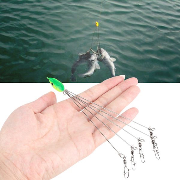 5 Arms Alabama Paraply Jig Head Fiskerigg Agn Fiskelokker med snapswivels(2#)