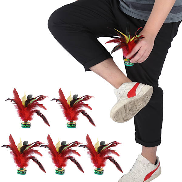 5 kpl, 20 cm korkeus käsintehty sulkapallo, Kiina Foot Kick Entertainment Games