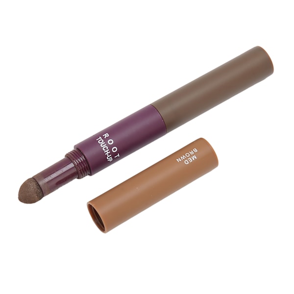 Hårlinjepulver Stick Root Concealer Engångs Dubbelsidig Grå Hårfärgpen Medium Mörkbrun 6g