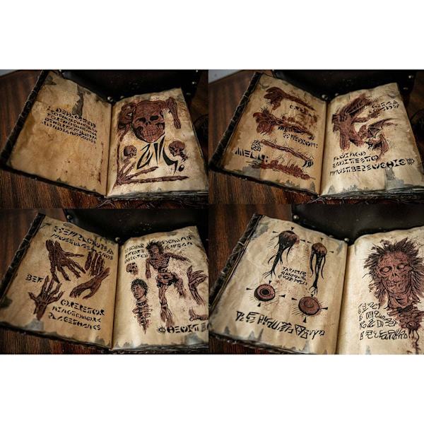 Evil Dead Book Spellbook Läder Hardcover Journal Spells Dekoration Skräckfilm Prop Dekor Notebook