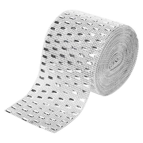 Plast Imitation Diamanter ihålig nät Rhinestones Band Wrap för bröllopsdekor DIY kläder