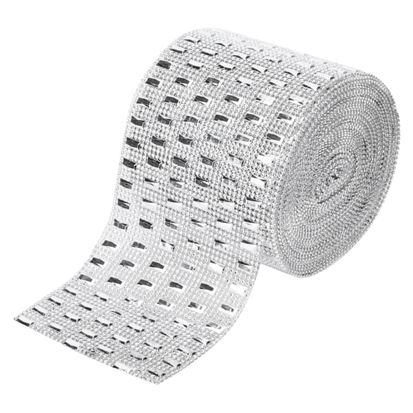 Plastimitation Diamanter Ihålig Nät Strass Band Wrap för Bröllopsinredning DIY Kläder