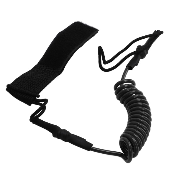 Sikkerhedsreb til kajakpadler - Holdbar styrke - Justerbart tilbehør til paddleboard - Forhindrer tab - Sort