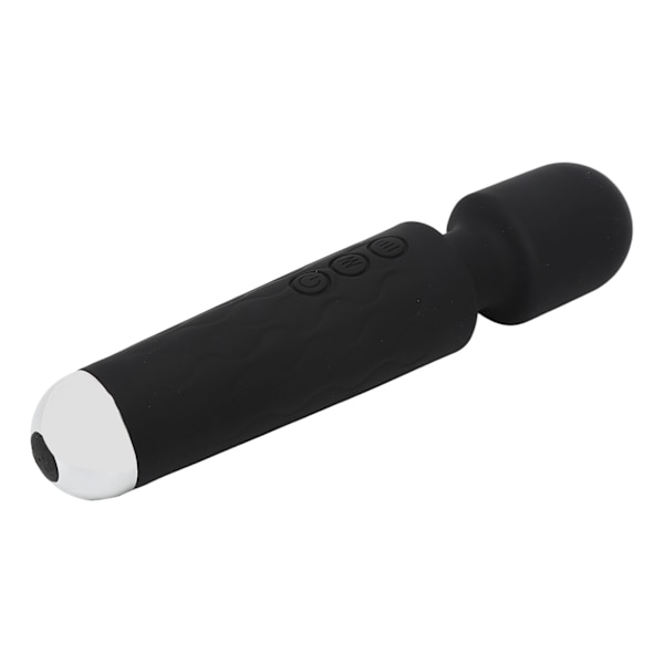 Håndholdt mini vibrerende stav USB-opladning 20 tilstande 8 hastigheder Reducer ømhed Mini Kraftig håndholdt massager Sort