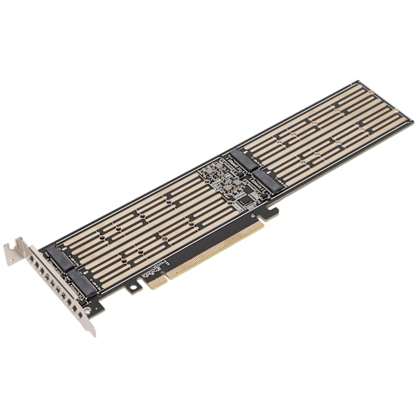 Adapterkort PCI‑E X16 4 Disk Expansion Converter Card med Chassis Blank Skrutrekker for SSD M.2 PCI‑E Enhet