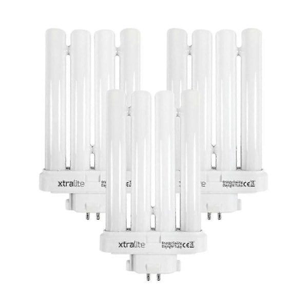27w Dagslys Erstatningspære For Høykvalitets Leselamper, 4 Pin Gx10q-4 Quad Tube (6500k) Pakke med 3
