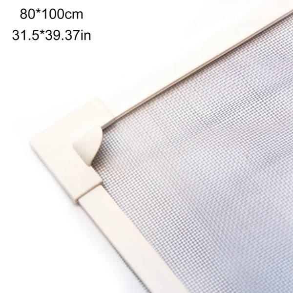 Window Fly Screen, 80 x 100 cm Mosquito Net with Magnet, Insect Screen for Windows (White)