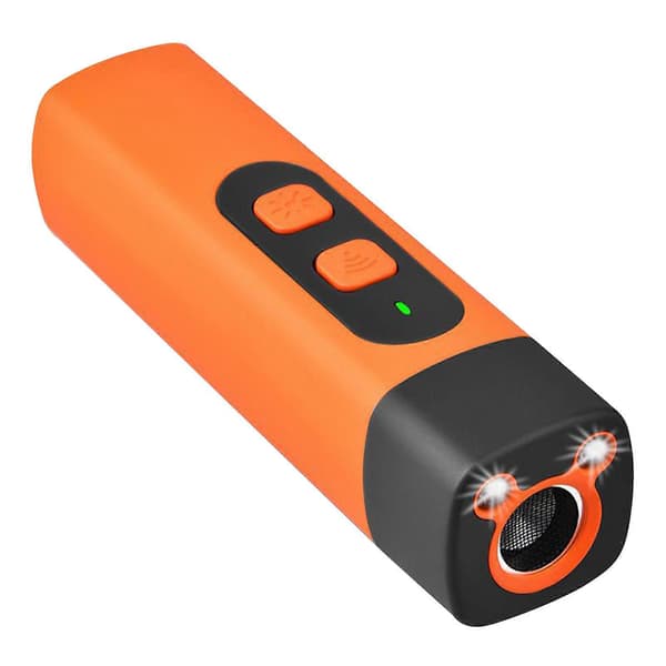 Ultrasonic Dog Training Anti-Barking Device Multifunctional Outdoor Dog Training Tools Orange