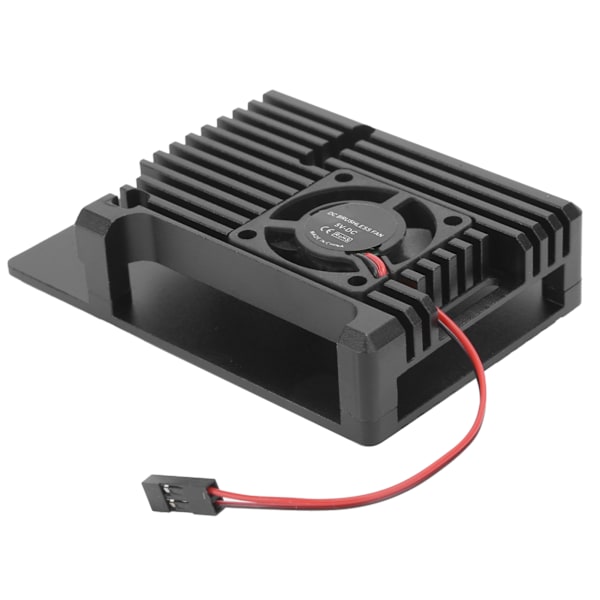 Enkel fläkt kylfläns CNC skyddande hölje för Raspberry Pi 4 aluminiumlegering fodral radiator svart