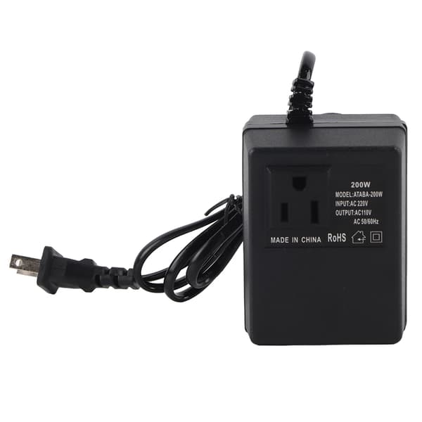 Reseadapter Elektronisk Internationell Spänningsomvandlare Transformator 220V till 110V Max 200W