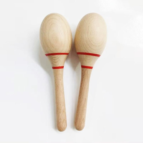 Rumba Shaker i Bøgetræ - Hånd Percussion med Naturlig Lyd - Musikinstrument til Fester og Spil
