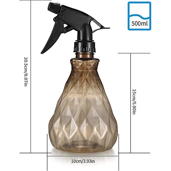 2 Stykker 500ML Sprayflasker Tomme Genopfyldelige, Tomme Plastik Vandflasker, Sprayflaske, Sprayflaske til Haveplanter, Rengøring